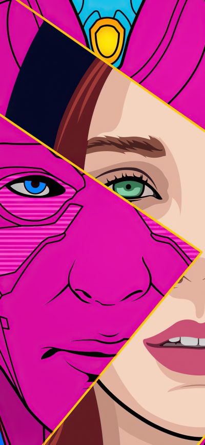 Fond d'écran iPhone Wanda Vision Digital Illustration 4k