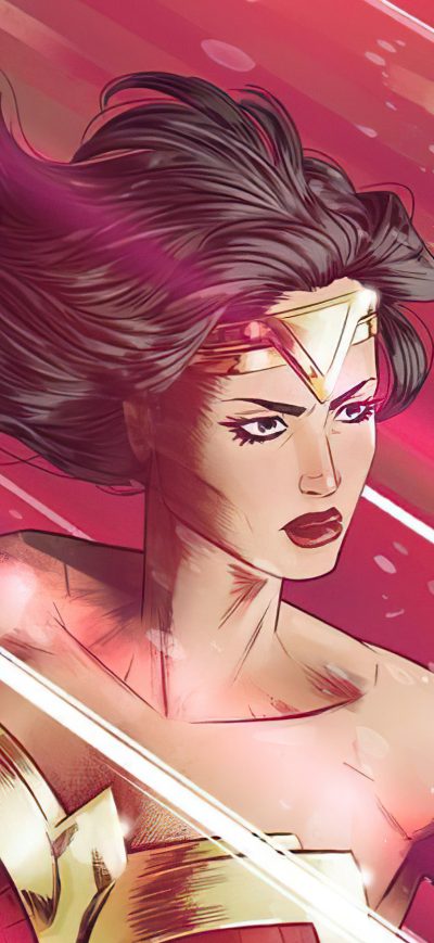 Fond d'écran iPhone Wonder Woman Power Art 4k