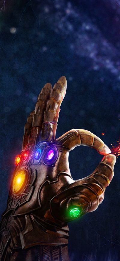 Fond d'écran iPhone Thanos Gauntlet