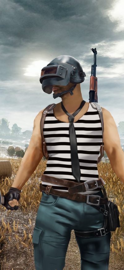 Fond d'écran iPhone PUBG Helmet And Pan Player