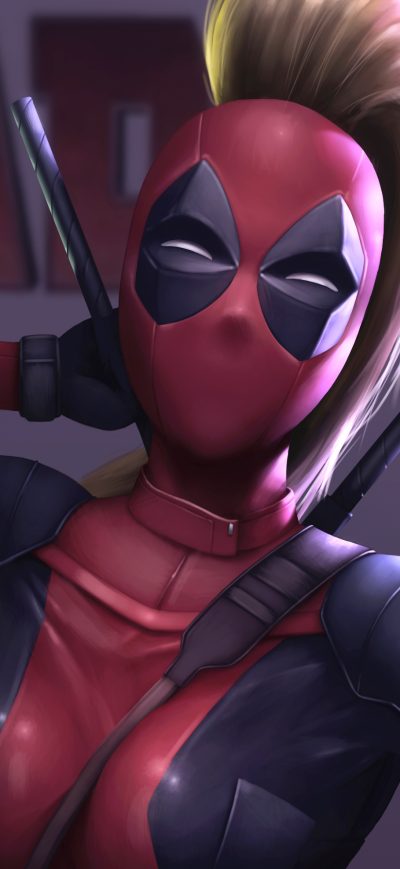 Fond d'écran iPhone Lady Deadpool 4k