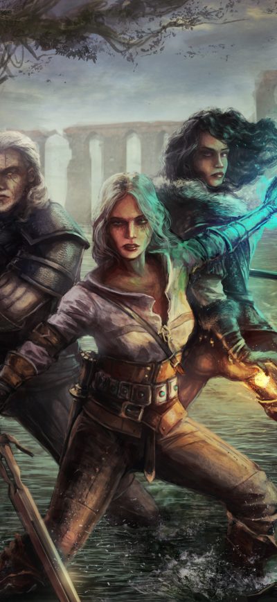 Fond d'écran iPhone Witcher 3 Wild Hunt Geralt Yen And Ciri