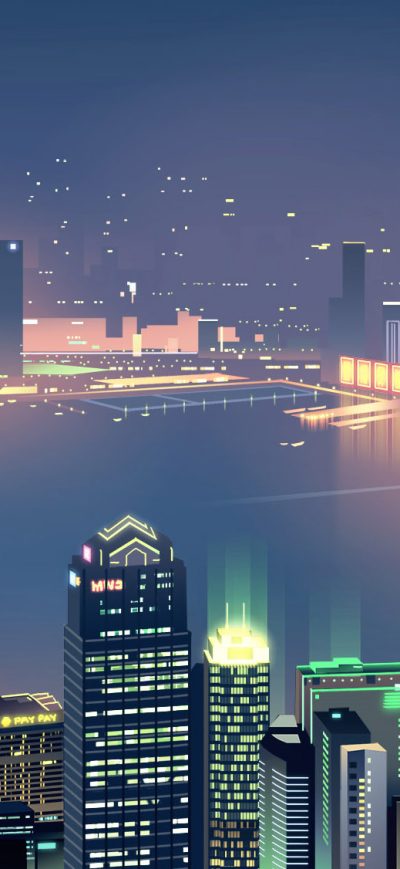 Fond d'écran iPhone City Skyline Minimalist