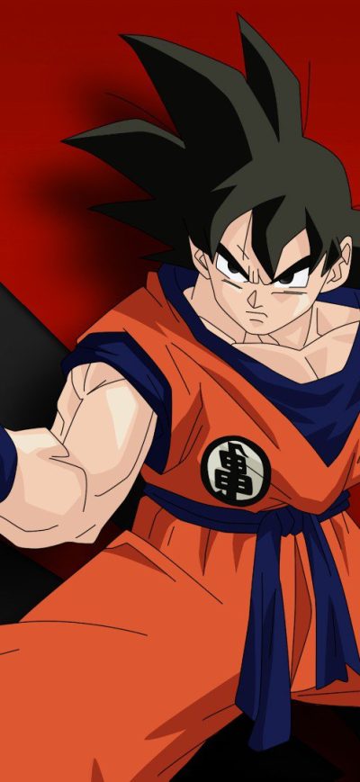 Fond d'écran Goku Rog sur iPhone