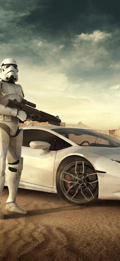 Fond d'écran iPhone Lamborghini Huracan LP 610 4 Stormtrooper