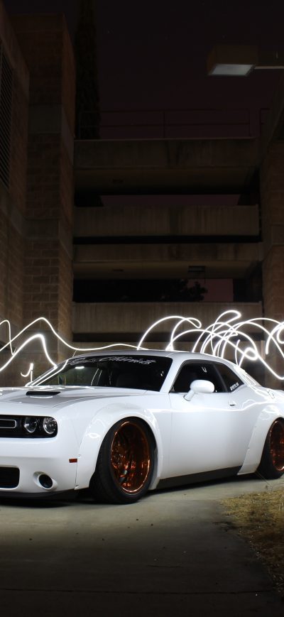 Fond d'écran iPhone Dodge Challenger Muscle Car Photography Long Exposure