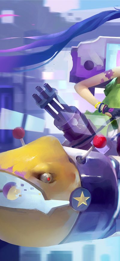 Fond d'écran iPhone Jinx League Of Legends 5k