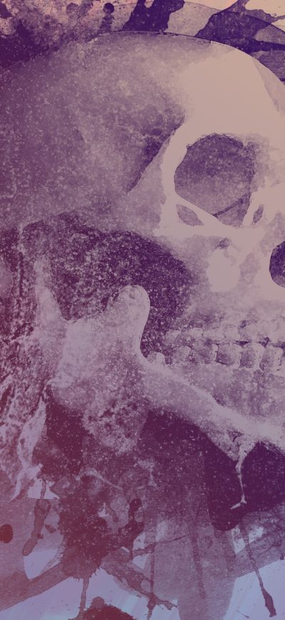 Fond d'écran iPhone Skull Water Color Art