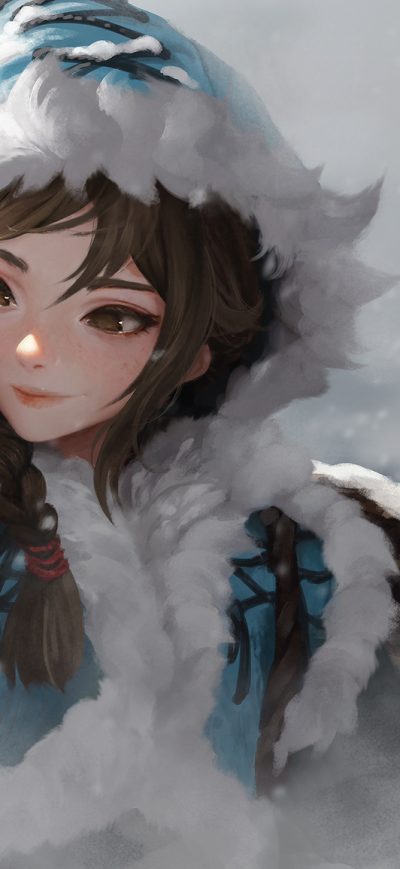 Fond d'écran iPhone Girl Snow With Bells