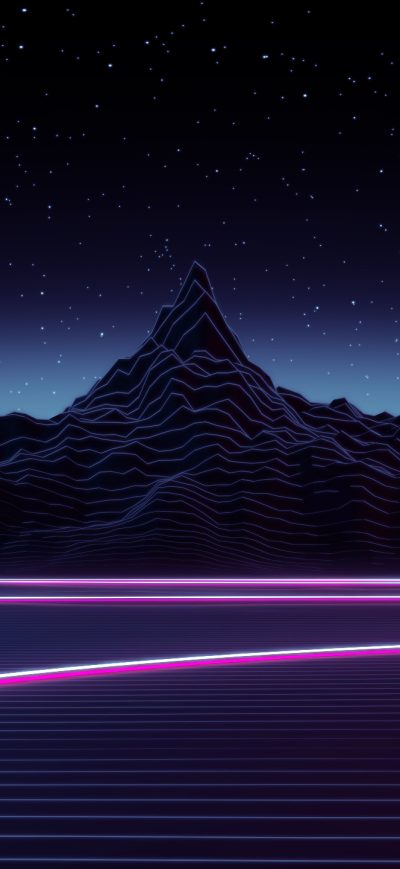 Fond d'écran iPhone Neon Highway Digital Art