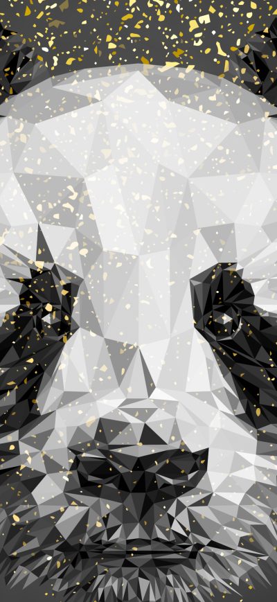Fond d'écran iPhone Panda Low Poly 4k