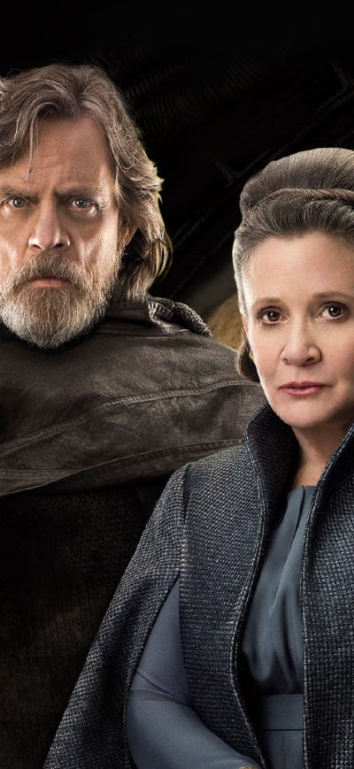 Fond d'écran iPhone Princess Leia And Luke Skywalker In Star Wars The Last Jedi Movie