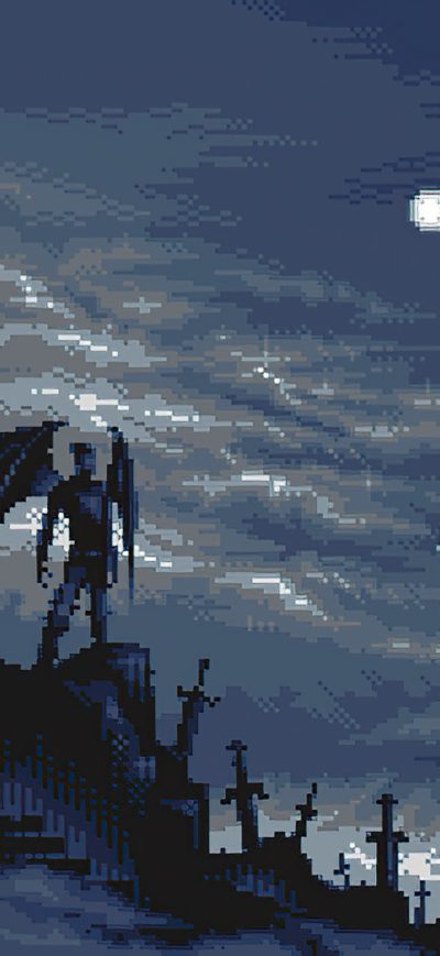 Fond d'écran iPhone Nights Heart 8 Bit 4k