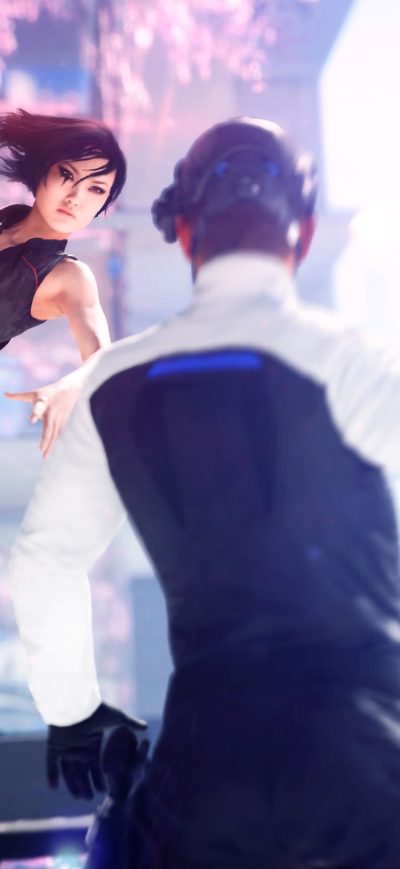 Fond d'écran iPhone Mirrors Edge Girl Running On Wall