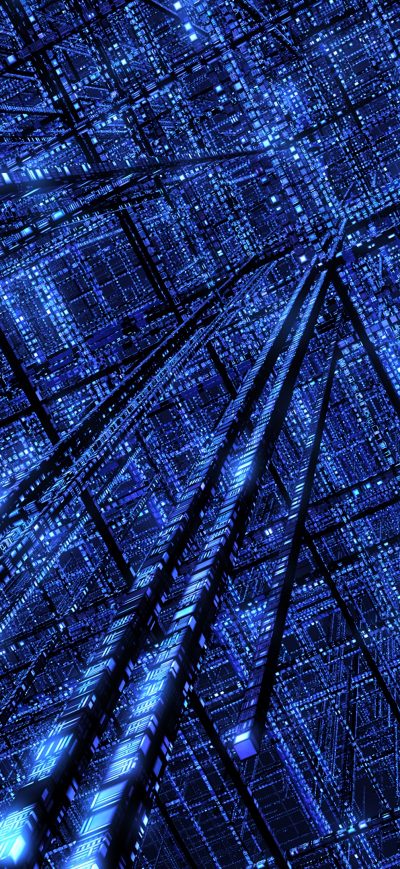 Fond d'écran iPhone Blue Lights Fix 4k