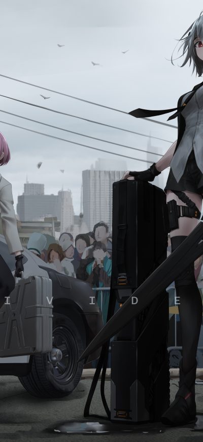 Fond d'écran iPhone Anime Girl With Guns 5k