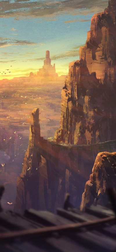 Fond d'écran iPhone Anime Girl Train Art 4k