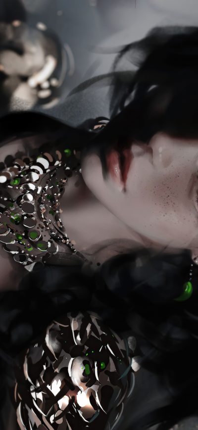 Fond d'écran iPhone Dark Shadow Anime Girl 4k