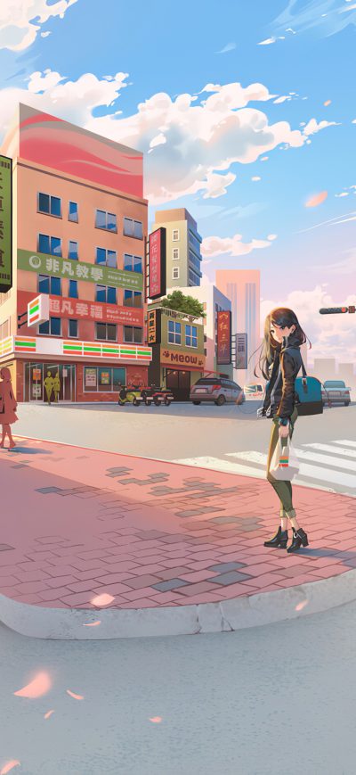 Fond d'écran City Covers Anime 4k sur iPhone