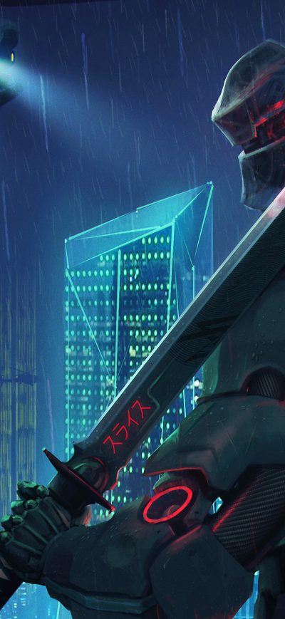 Fond d'écran iPhone Cyberpunk Assassin 4k