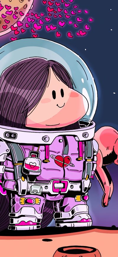 Fond d'écran iPhone Little Maddy Astronaut 4k