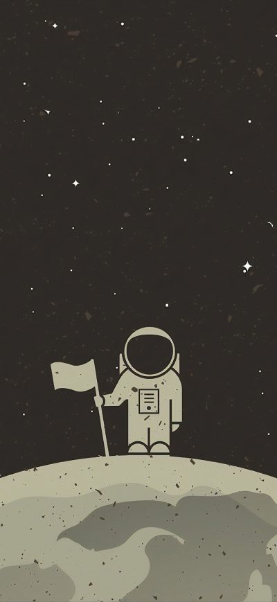 Fond d'écran iPhone Astronaut With Flag Digital Art 4k