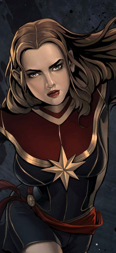 Fond d'écran iPhone Captain Marvel Comic Artwork 4k