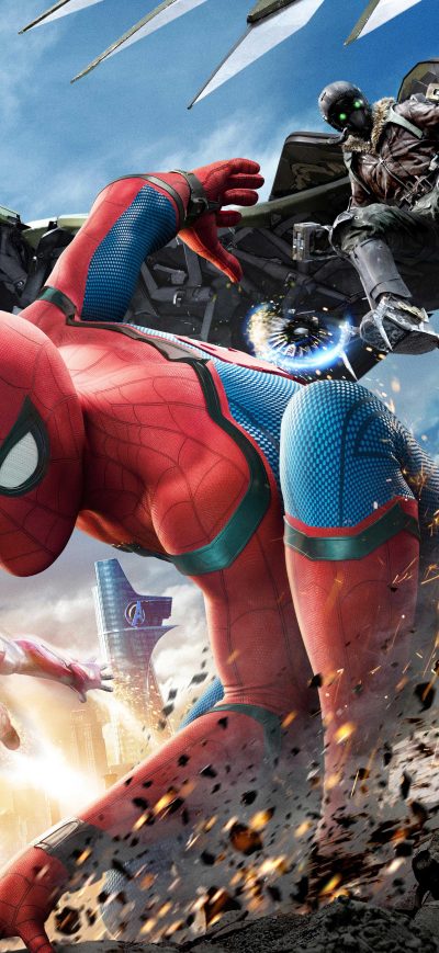 Fond d'écran iPhone Spiderman Homecoming 8k
