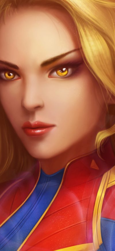 Fond d'écran iPhone Captain Marvel Close 4k