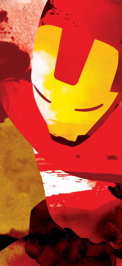 Fond d'écran iPhone Iron Man Watercolor Art