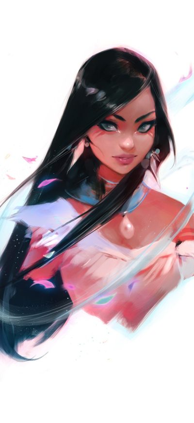 Fond d'écran iPhone Black Hair Girl Long Hair