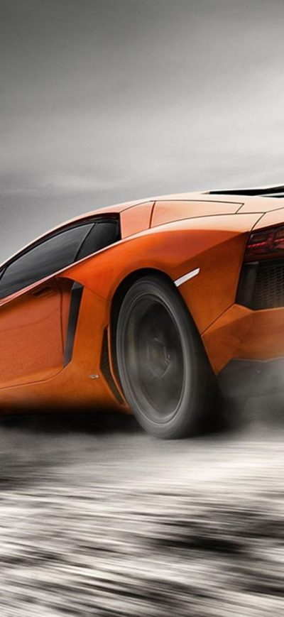 Fond d'écran iPhone Orange Lamborghini Aventador