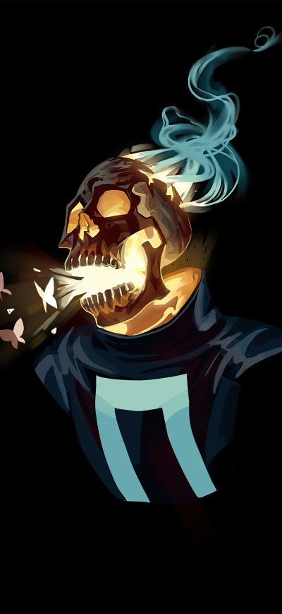 Fond d'écran iPhone Ghost Rider 4k Minimalism 2020