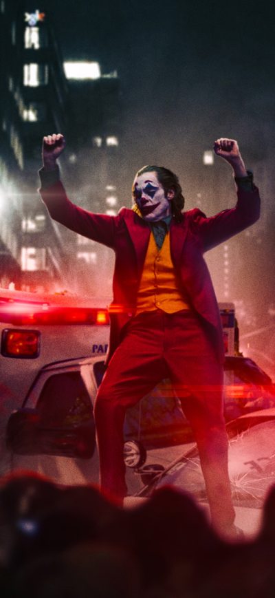 Fond d'écran iPhone Joker Dancing On Police Car