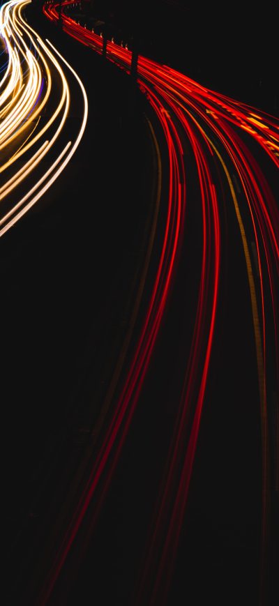 Fond d'écran iPhone Light Trails On A German Autobahn 5k