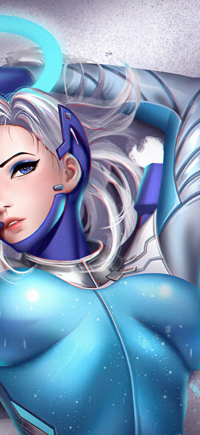 Fond d'écran iPhone Snow Angel Mercy Overwatch 4k