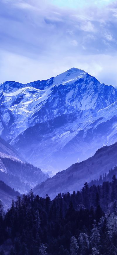 Fond d'écran iPhone Snowy Blue Mountains 4k