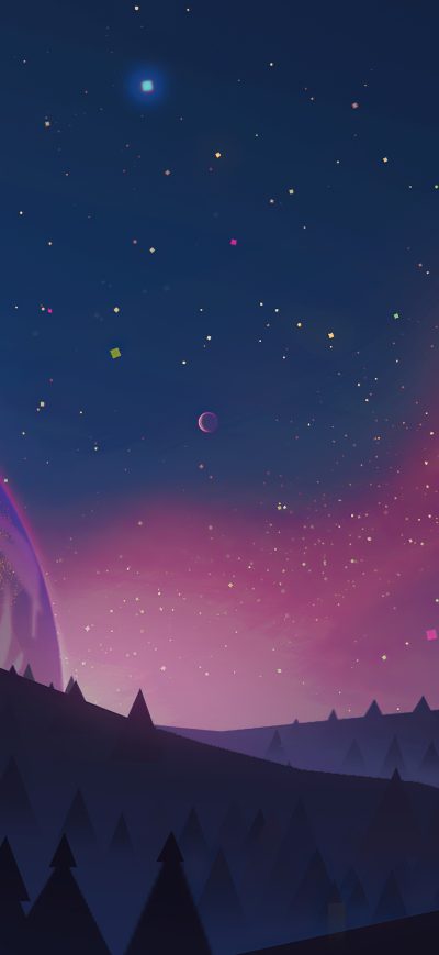 Fond d'écran iPhone Stars Planets 4k