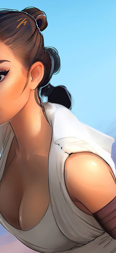 Fond d'écran iPhone Rey Star Wars Illustrator