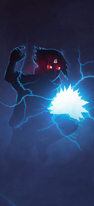 Fond d'écran iPhone Sasuke Uchiha Minimalism