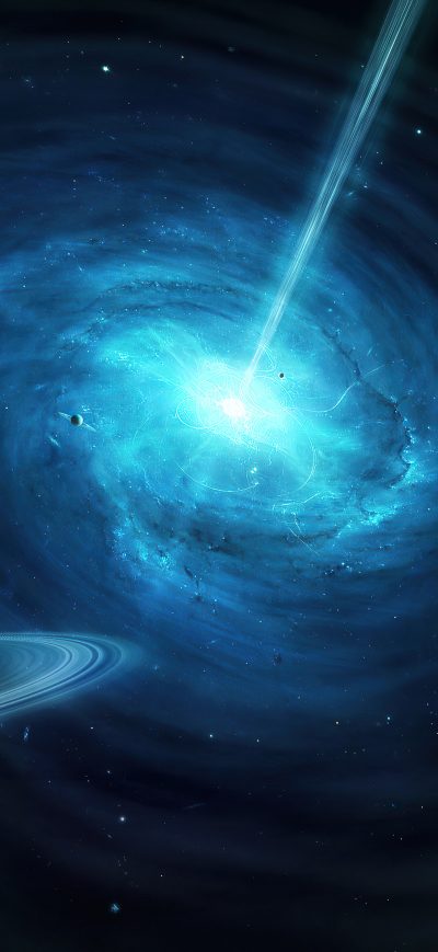 Fond d'écran iPhone Quasar Scifi 4k