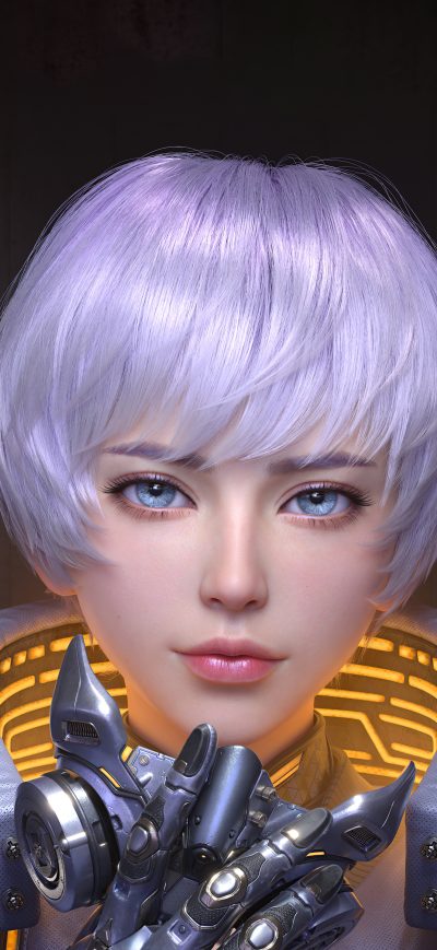 Fond d'écran iPhone Scifi Girl Mask Off 5k