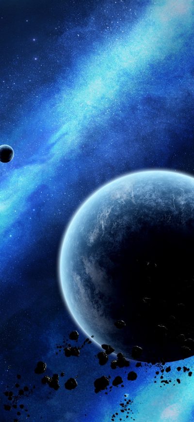Fond d'écran iPhone Asteroids In Space 4k
