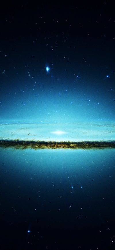 Fond d'écran iPhone Space Galaxy Cyan Stars 4k