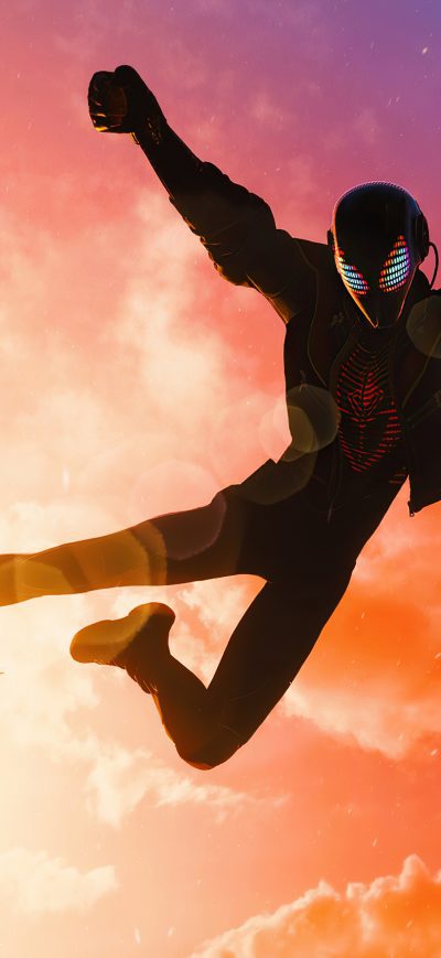 Fond d'écran iPhone Miles Morales 2021 Suit