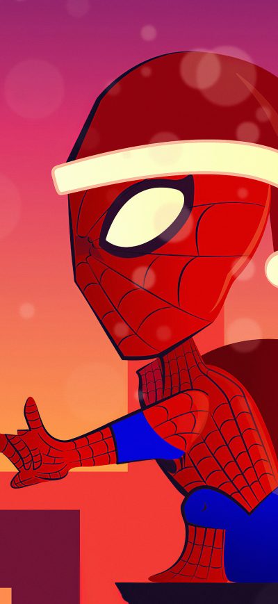 Fond d'écran iPhone Spiderman Santa Claus