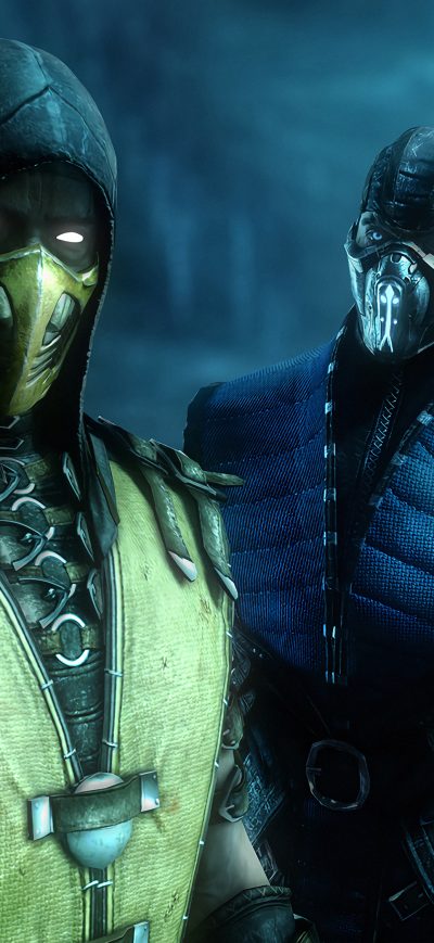 Fond d'écran iPhone Sub Zero And Scorpion Mortal Kombat 4k