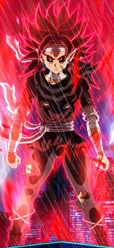 Fond d'écran iPhone Saiyan Girl On Dark City 4k