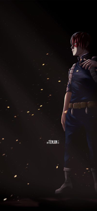 Fond d'écran iPhone Shouto Todoroki My Hero Academia 4k Art