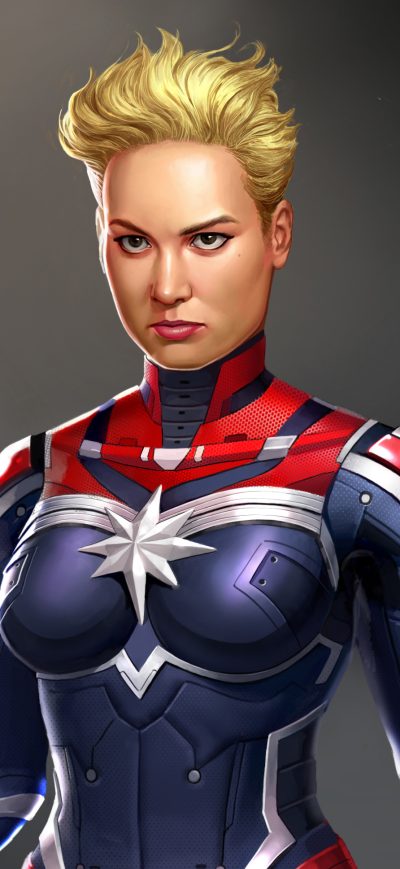 Fond d'écran iPhone Captain Marvel Digital Art